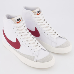 Nike 耐克 Blazer Mid 77 酒红白色运动鞋