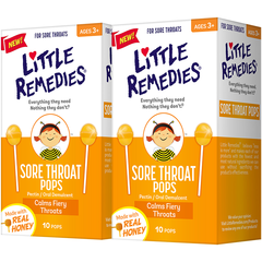 【返利14.4%】Little remedies 天然蜂蜜棒棒糖儿童润喉糖 10支*2