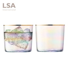 【返利5.9%】英国 LSA 彩虹描金边玻璃水 2只