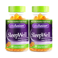 【返利1.44%】vitafusion 进口 SleepWell 褪黑素睡眠软糖 60粒*2
