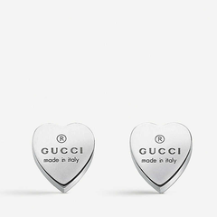 Gucci 古驰 Trademark 耳环心形图案纯银耳钉