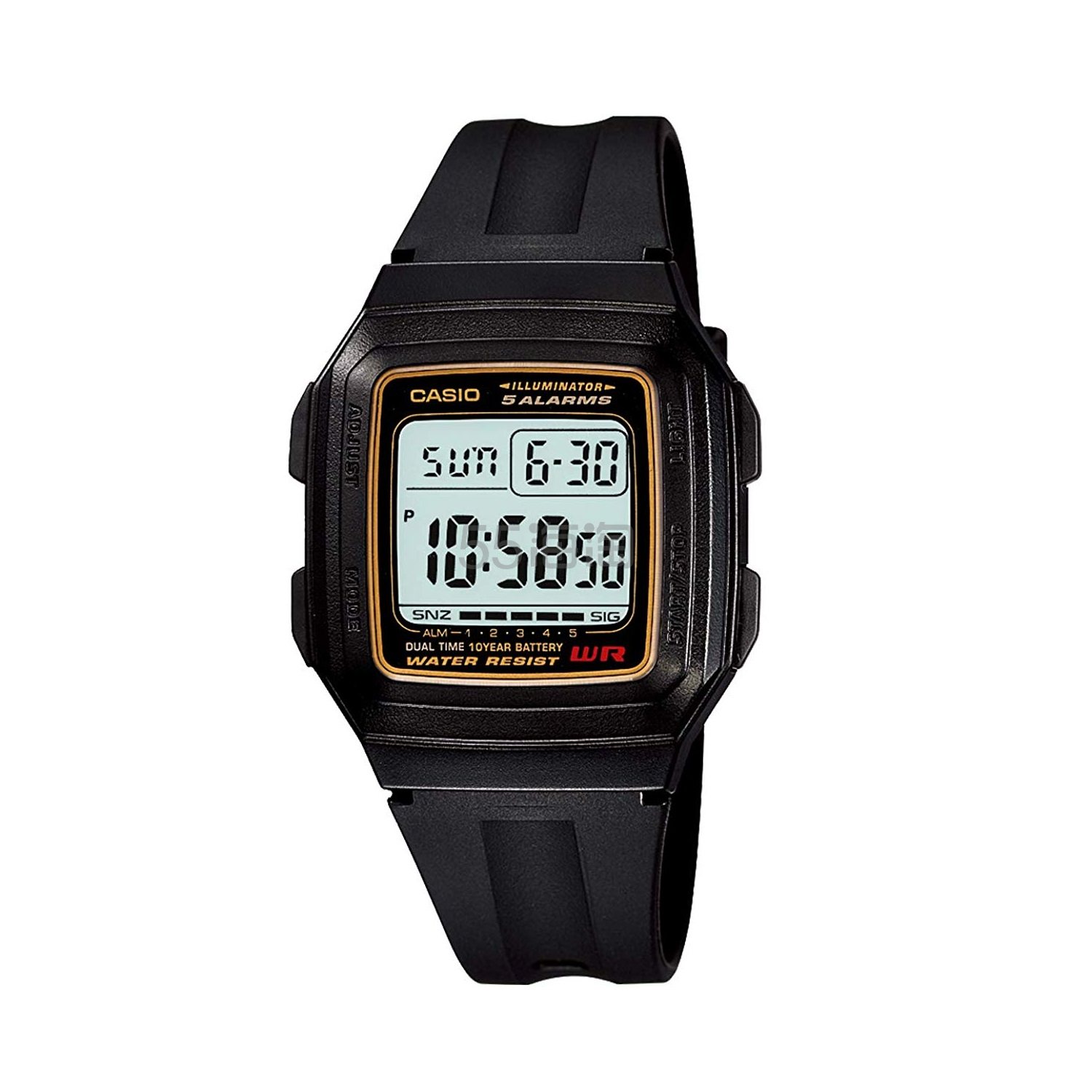 日亚自营casio卡西欧standard系列f201wa9ajf多功能防水男士腕表