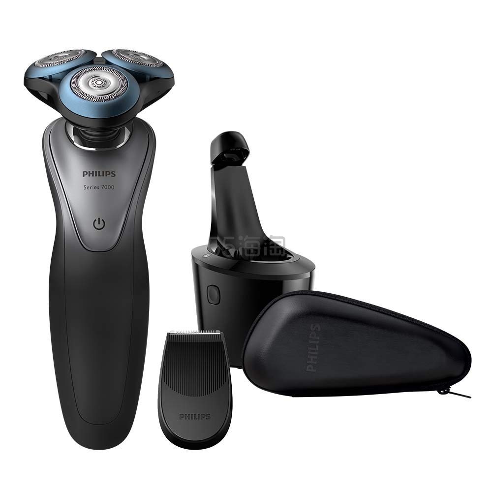 【中亚Prime会员】Philips 飞利浦 S7970/26 智能干湿两用三刀头电动剃须刀