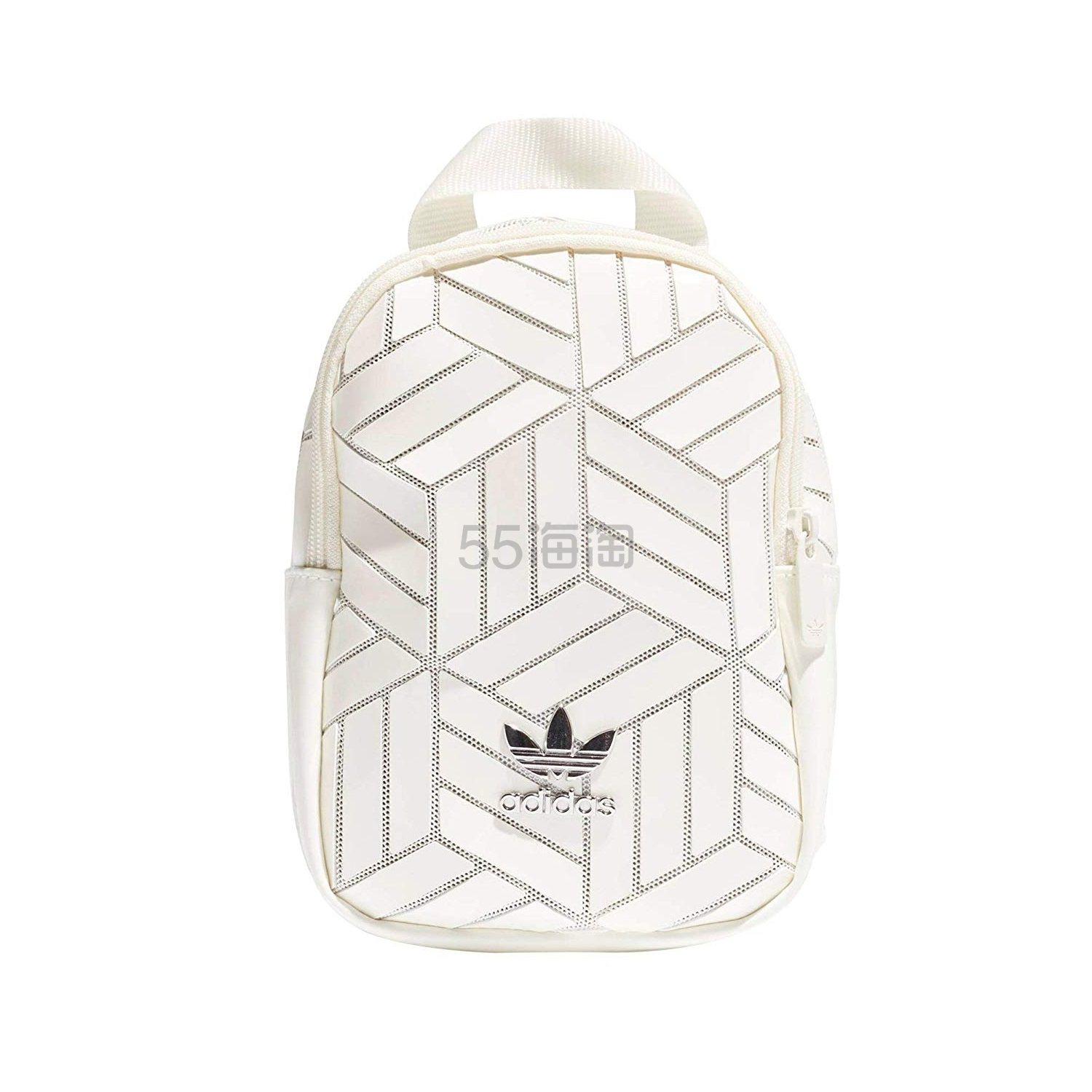 【中亚Prime会员】Adidas 阿迪达斯 3D Geometric 三宅一生联名款mini斜挎包双肩包 白色