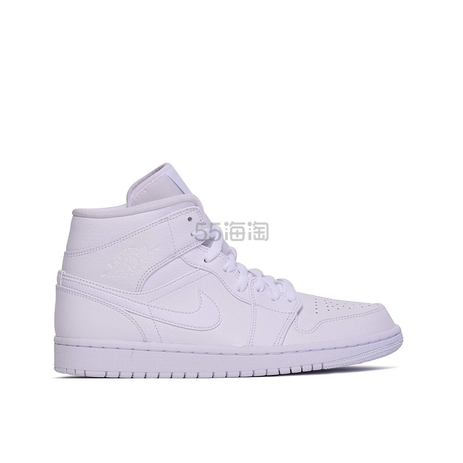 【中亚Prime会员】Air Jordan AJ1高帮纯全白男款篮球鞋