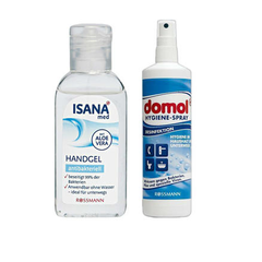 domol 便携家用室内消*液喷雾 100ml+ISANA 芦荟*消*免洗洗手液 50ml