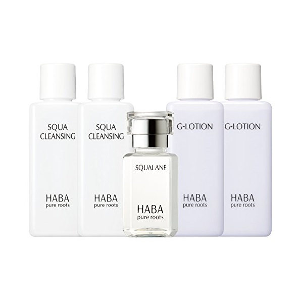 3件9.3折！【中亚Prime会员】HABA 角鲨烷护肤套装5件套（G露20ml*2+鲨烷美容油15ml*1+卸妆油20ml*2）