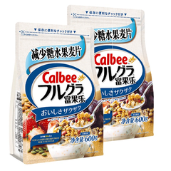 【返利14.4%】Calbee 卡乐比 减少糖麦片 600g*2袋