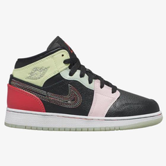 【额外7.5折】乔丹 Air Jordan 1 Mid 大童款篮球鞋 线条