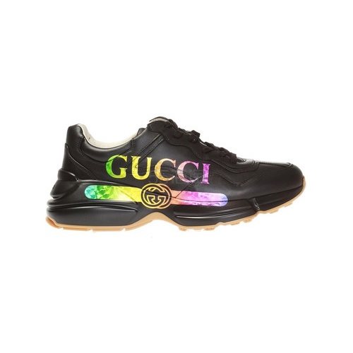 【55专享】Gucci 古驰 黑色彩虹标运动鞋