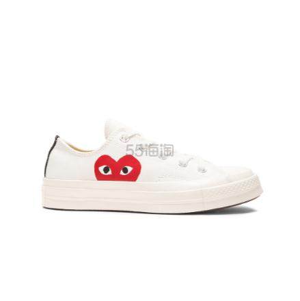 可以预定~COMME DES GARCONS PLAY 白*心帆布鞋