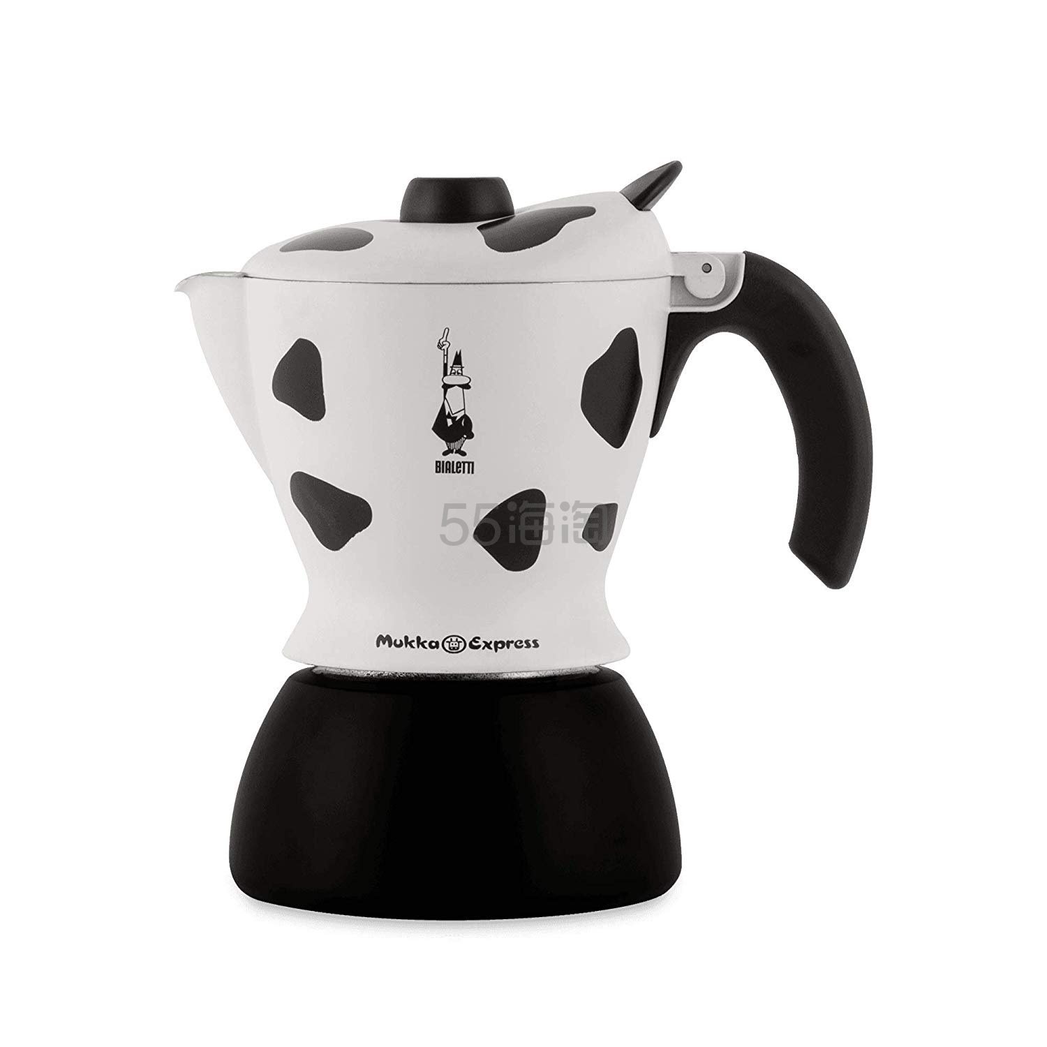 【中亚Prime会员】Bialetti 比乐蒂 MUKKA奶牛壶卡布奇诺意式咖啡壶摩卡壶 2杯量