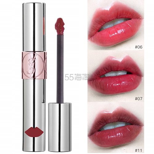 6折+赠礼！YSL 圣罗兰美国官网 莹亮纯魅液体唇膏 银管唇釉/唇露 11号有货