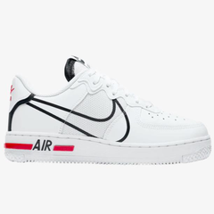 【新款】Nike 耐克 AF1 React 大童款板鞋 白红 黑钩