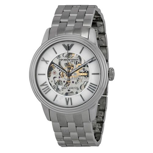【55专享】Emporio Armani 安普里奥·阿玛尼 Meccanico 系列 银色男士气质腕表 AR4672