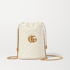 Gucci GG Marmont 绗缝皮革单肩包