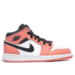 乔丹 Air Jordan 1 Mid 大童款篮球鞋 樱花粉