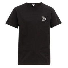 LOEWE Anagram-embroidered 男士黑色T恤衫