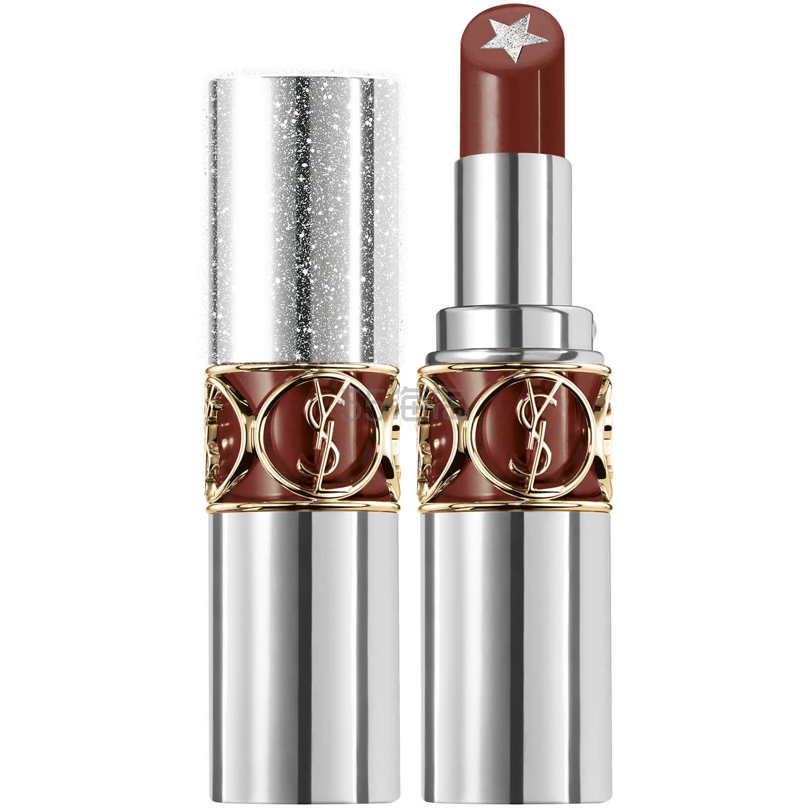 2号色补货！YSL 圣罗兰 限定星星圆管唇膏 银管
