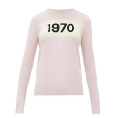 BELLA FREUD 1970-intarsia 羊绒毛衣