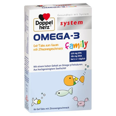 Doppelherz 双心 Omega-3儿童深海*油咀嚼片  4岁+ 60片