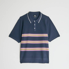 Stüssy Montego 海军蓝条纹polo衫