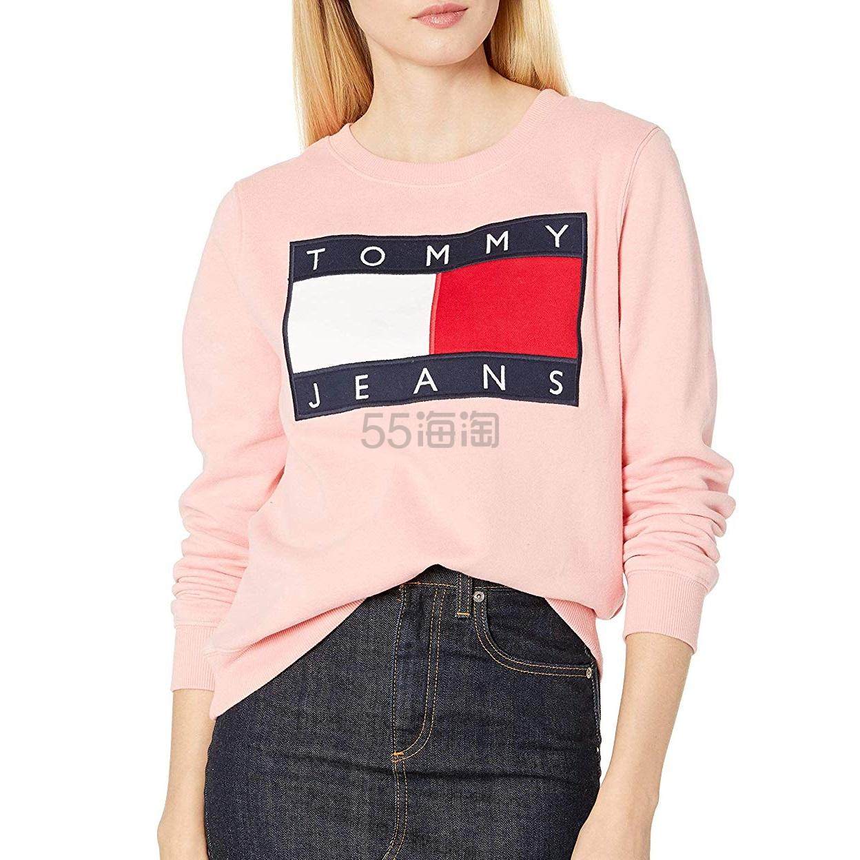 天猫定价￥1590！【中亚Prime会员】Tommy Hilfiger 汤米·希尔费格 女式短款时尚LOGO套头卫衣 T93H0ZCF