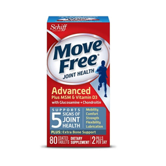 【买1送1】蓝盒！Schiff Move Free 维骨力 氨基葡萄糖软骨素+MSM&维生素D3 80粒