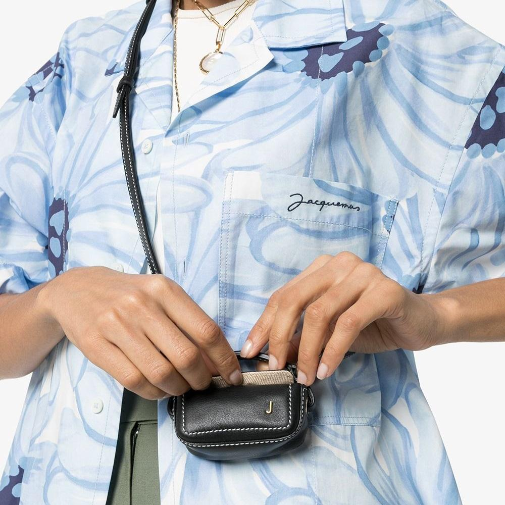 Jacquemus Black Le Nani 黑色迷你皮质手提包