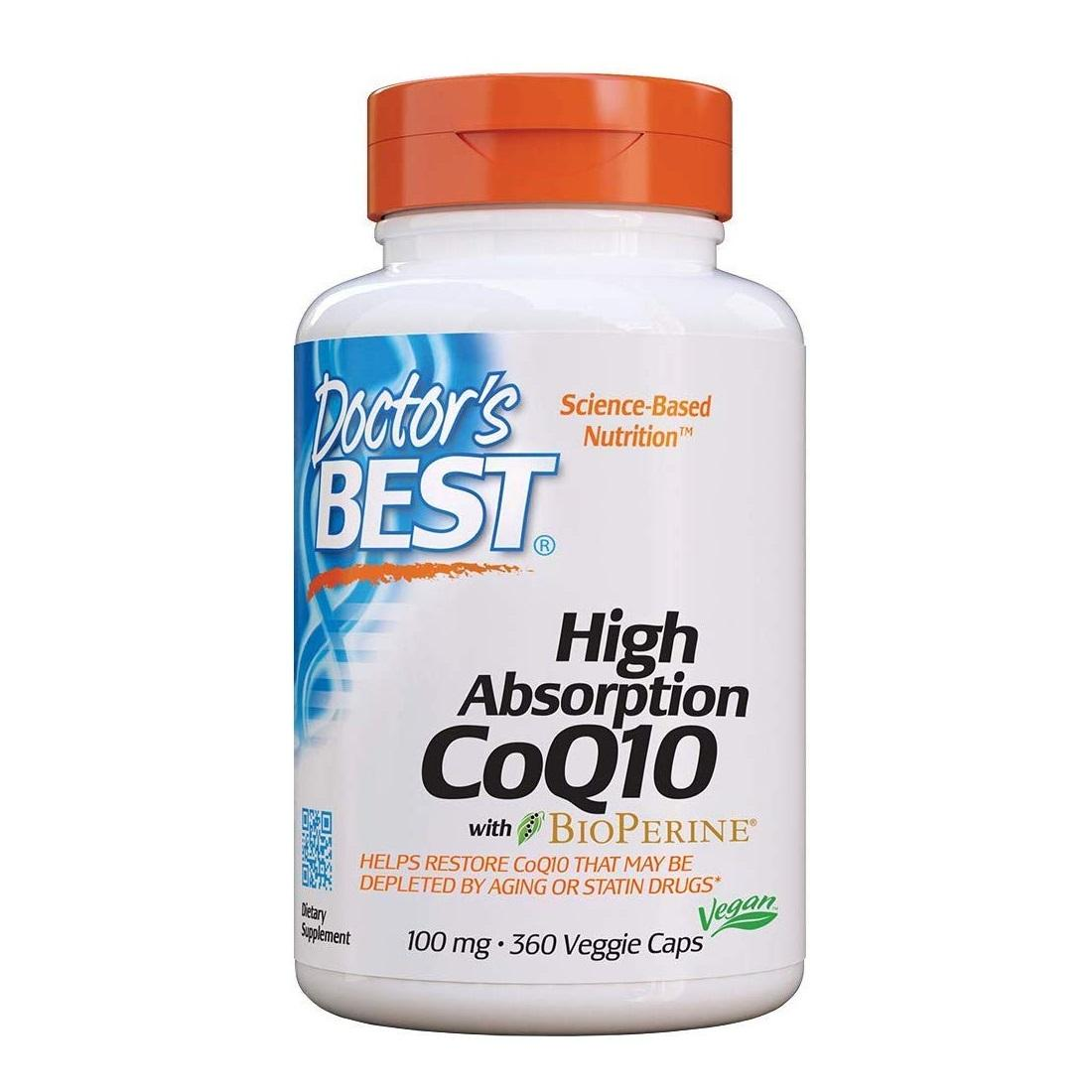 【含税直邮】Doctor's Best 高吸收辅酶Q10软胶囊 100mg 360粒
