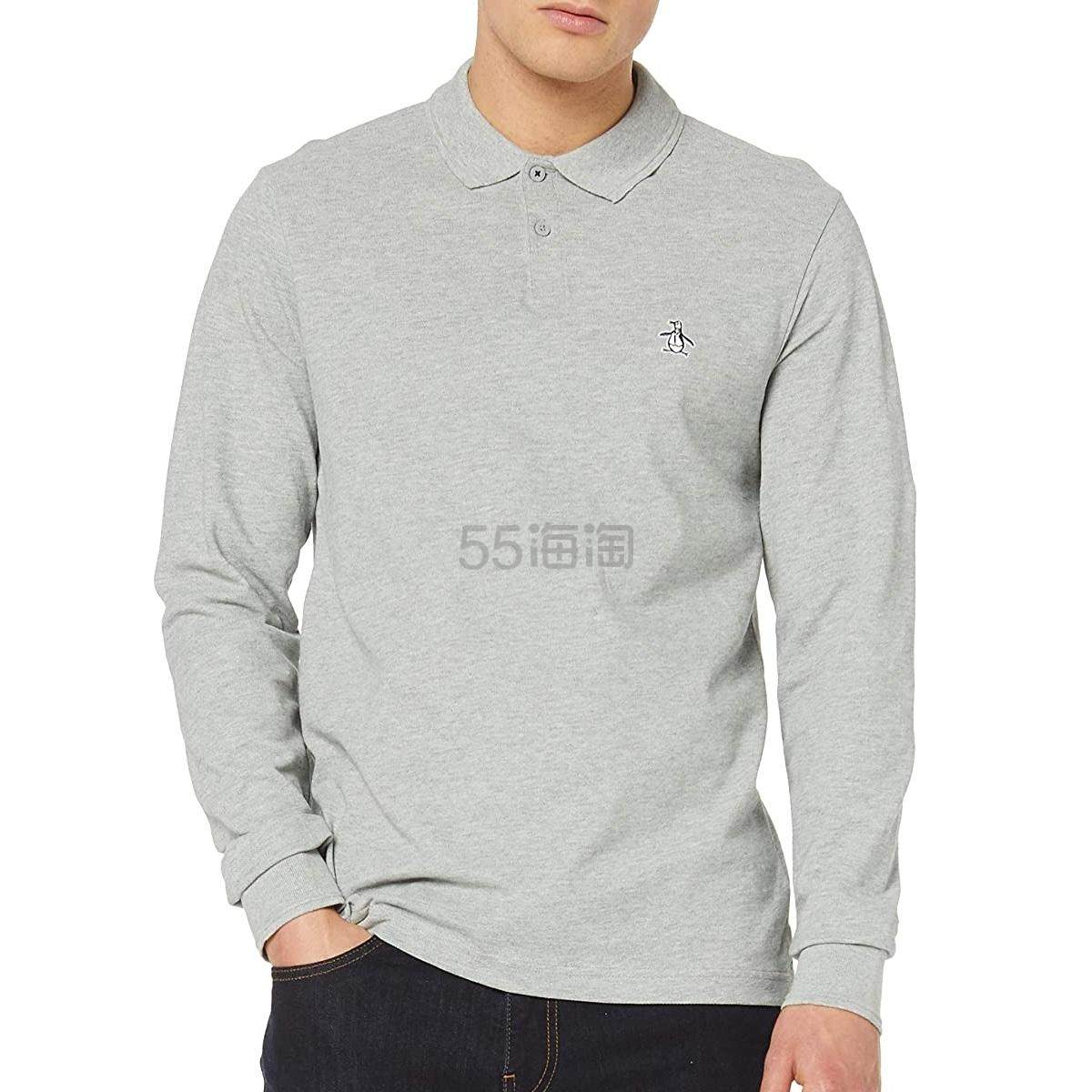 【中亚Prime会员】Original Penguin 企鹅牌 男士纯棉长袖Polo衫