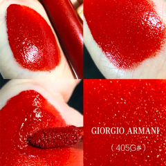 【直邮神价】Giorgio Armani 阿玛尼 限量金闪红管唇釉 405G