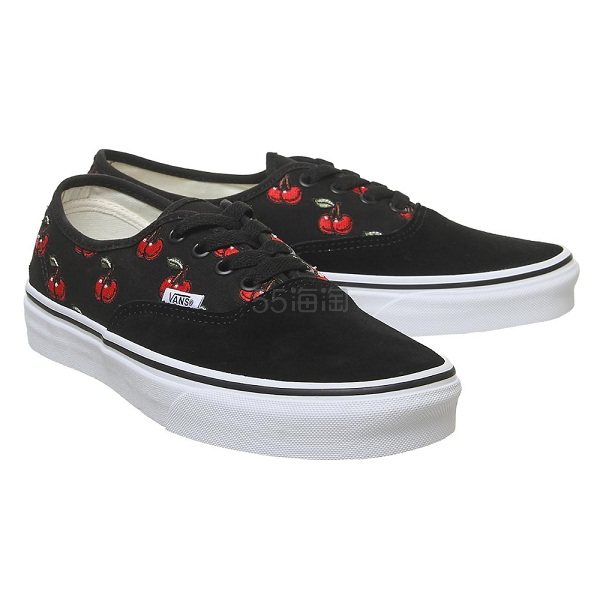 Vans 万斯 Authentic 黑色樱桃低帮鞋