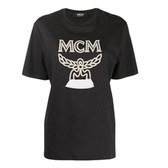 MCM logo 图案黑色T恤