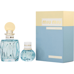 【直邮*】Miu Miu L'Eau Bleue 蓝色之水春日花园女士淡香水套装 100ml+20ml