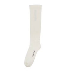 RICK OWENS Glitter FW17 Ribbed Mid-Calf Socks 白色高筒袜