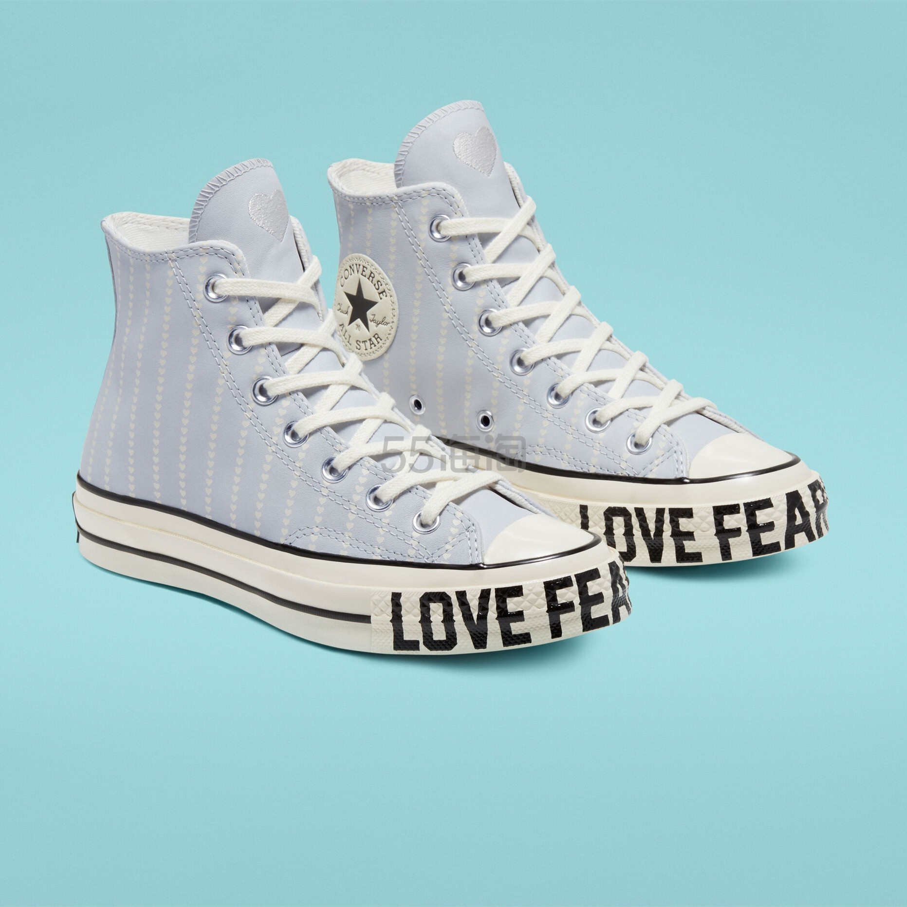 Converse 匡威 Love Fearlessly Chuck 70 婴儿蓝色高帮鞋