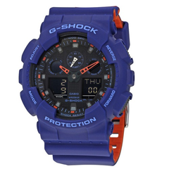 【55专享】Casio 卡西欧 G-Shock 系列 蓝色男士运动腕表 GA100L-2A
