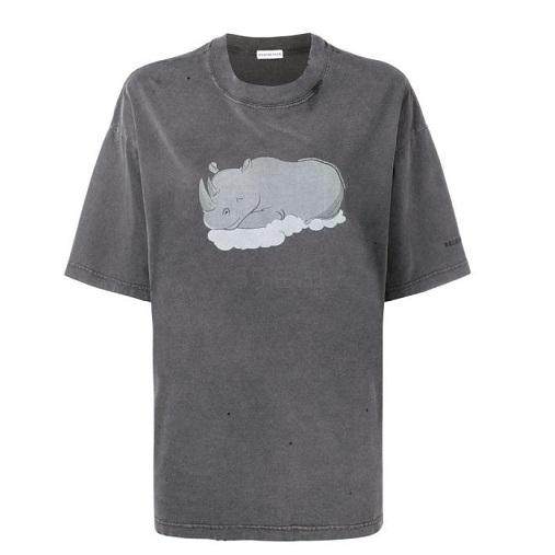 BALENCIAGA Rhino 巴黎世家灰色T恤