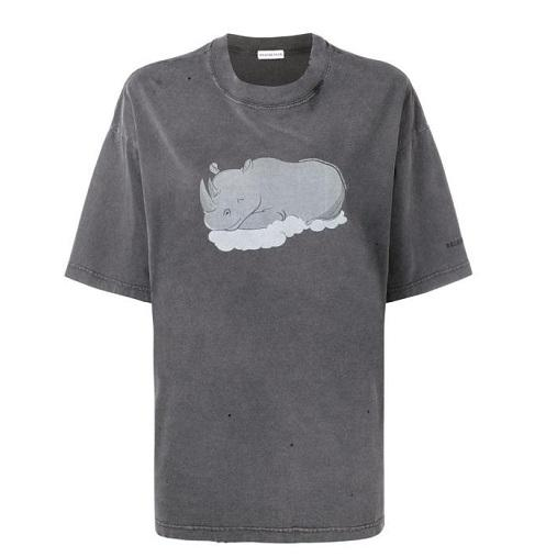 BALENCIAGA Rhino 巴黎世家灰色T恤