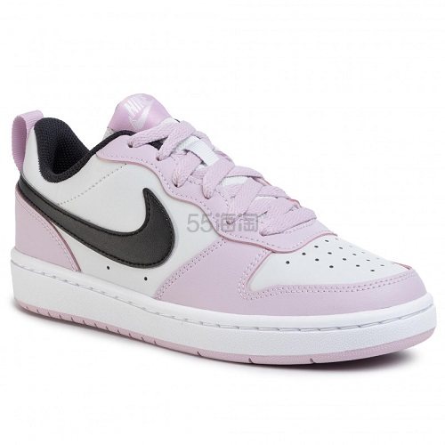 【库存不多】Nike 耐克 Court Borough Low 2 大童款运动鞋 樱花粉配色