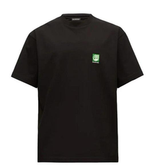 BALENCIAGA Bio logo印花黑色T恤衫