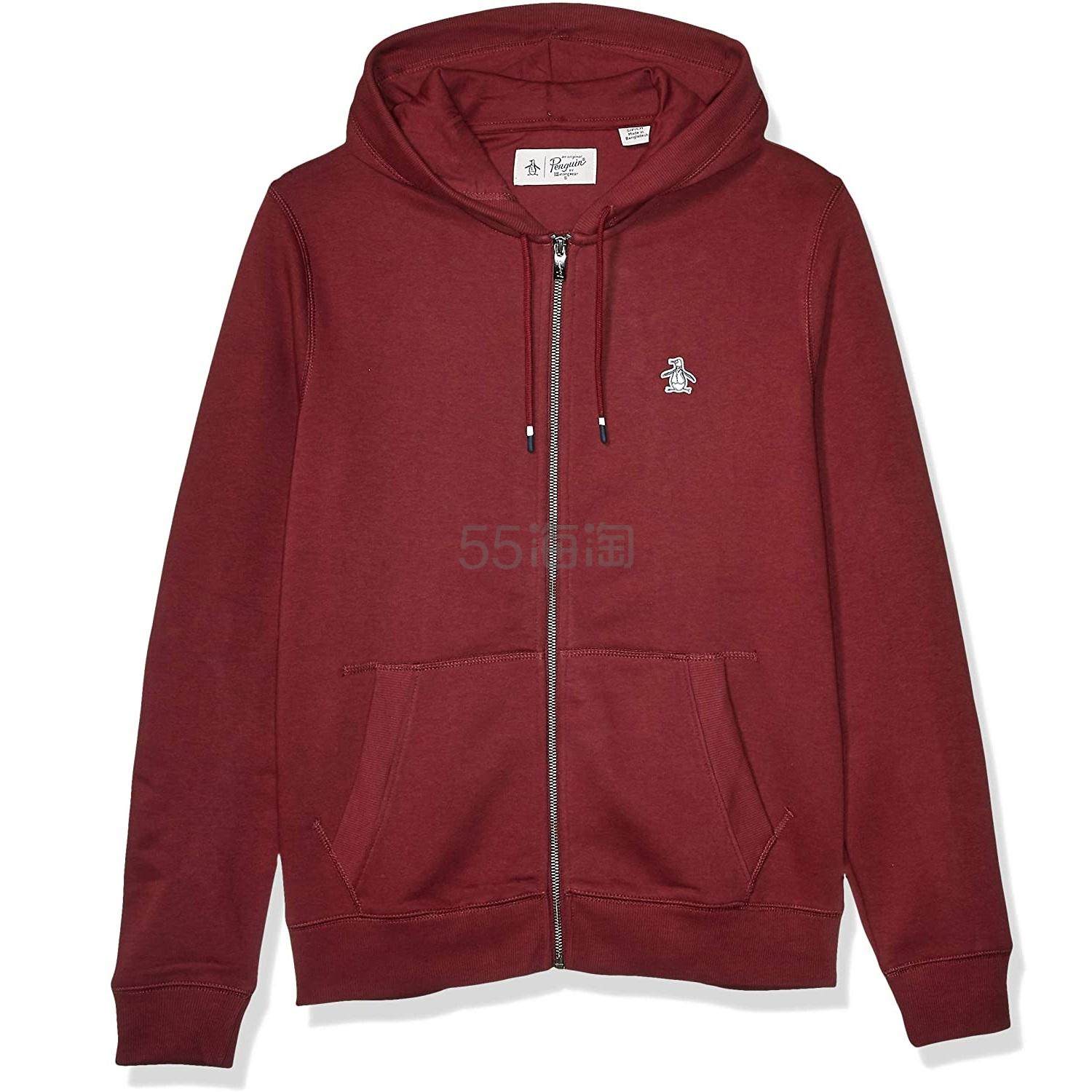 【中亚Prime会员】Original Penguin 企鹅牌 男士长袖拉链连帽卫衣
