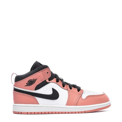 Jordan 乔丹 1 Mid Pink Quartz 中童款篮球鞋 樱花粉配色