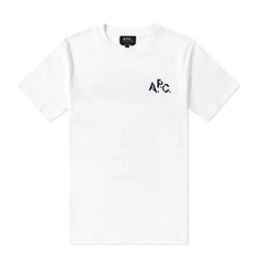 A.P.C. logo 图案白色T恤衫