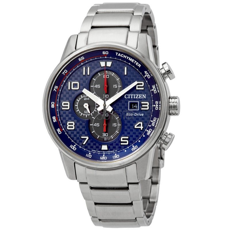 55专享citizen西铁城primo系列银蓝色男士光动能腕表ca068057l