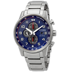 【55专享】Citizen 西铁城 Primo 系列 银蓝色男士光动能腕表 CA0680-57L