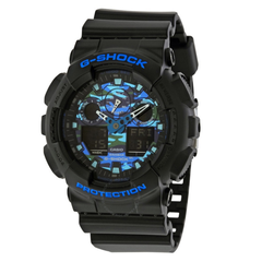 【55专享】Casio 卡西欧 G-Shock 系列 蓝黑色男士运动腕表 GA100CB-1A