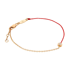【9折】REDLINE  玫瑰金红绳钻石手链