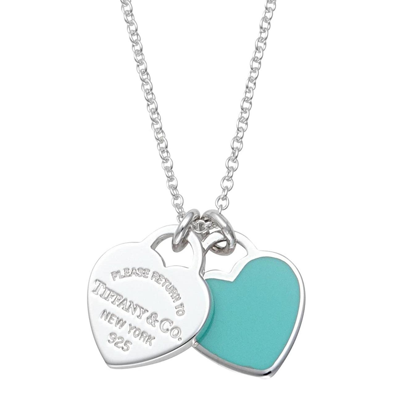 3件9折！【中亚Prime会员】Tiffany & Co 蒂芙尼 Return 系列 蓝桃心项链